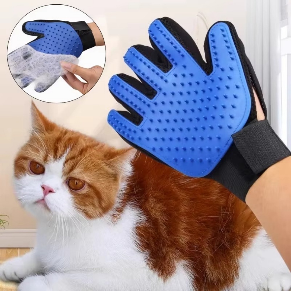 Pet Cat Dog Grooming Gloves Ca - Rubber Glove Cleaning ulasan dan harga