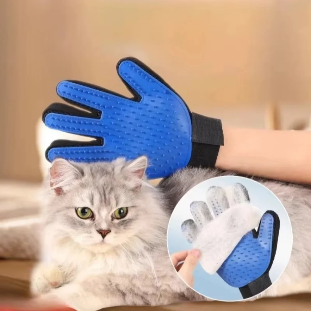 Pet Cat Dog Grooming Gloves Ca - Rubber Glove Cleaning ulasan dan harga