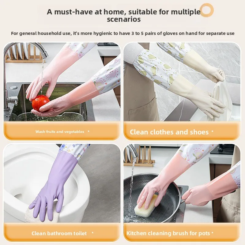 Winter Warm Waterproof Dishwas - Dish Glove Rubber ulasan dan harga