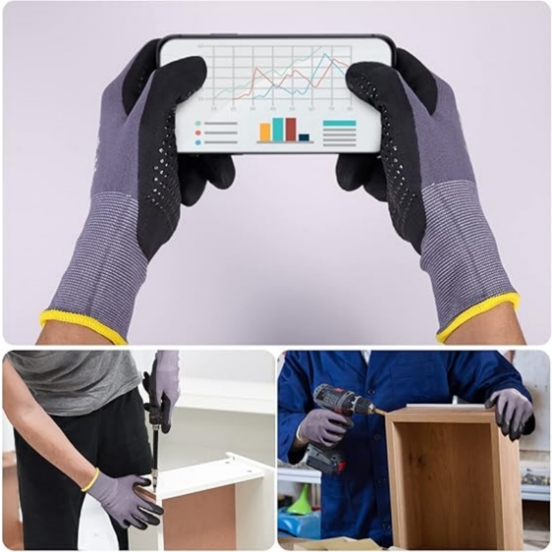 Micro-Foam Safety Work Gloves  - Nitrile Mechanic Glove ulasan dan harga