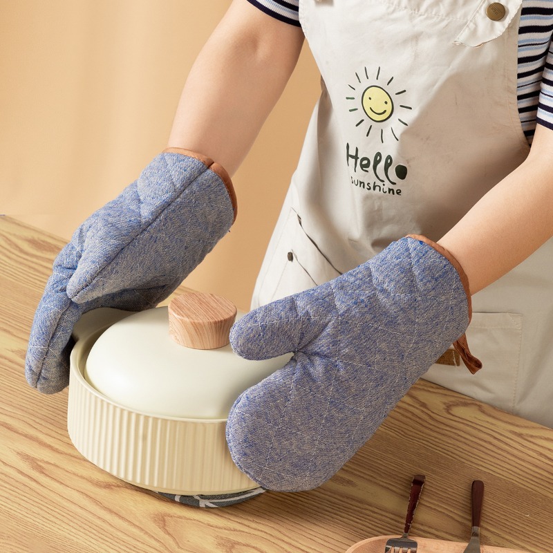 2pcs Thickened Oven Mitts Home - Oven Mitt Silicone ulasan dan harga