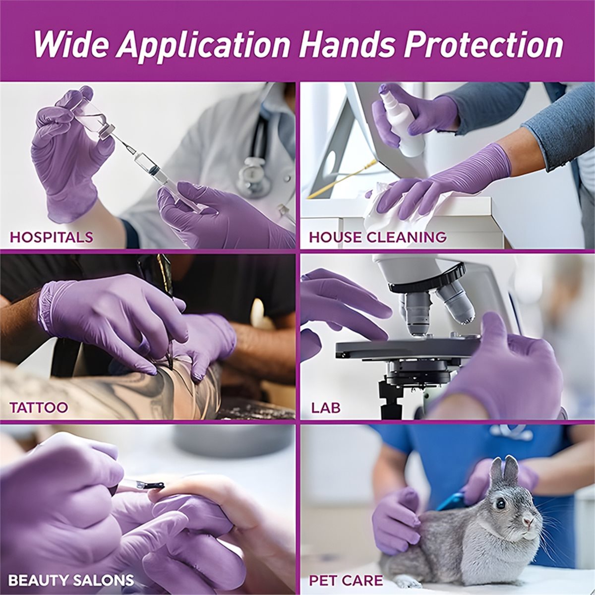 High Quality 100pcs Nitrile Ex - Exam Glove Nitrile ulasan dan harga