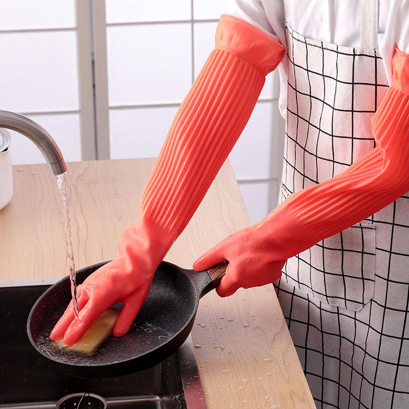 Long Reusable Rubber Dishwashi - Rubber Glove Cleaning ulasan dan harga