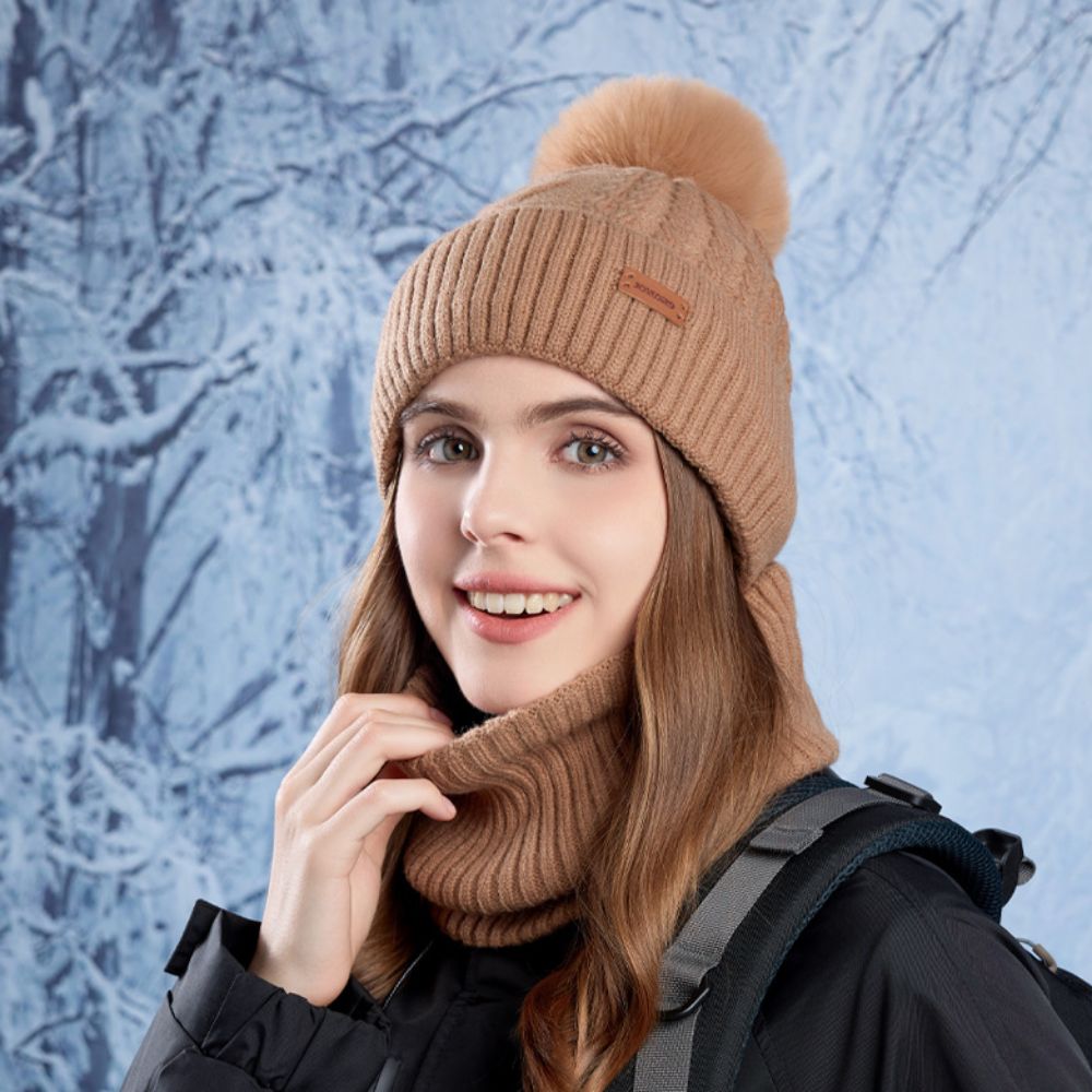 3pcs Simple Solid Color Hat Sc - Wool Glove Lined ulasan dan harga