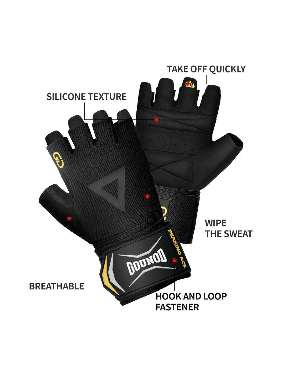1 Pair GOUNOD Heavyweight Gym  - Workout Glove Gym ulasan dan harga