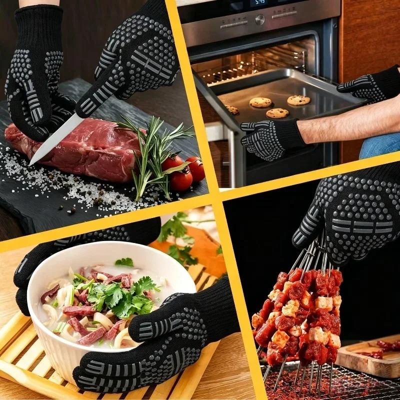 1pc/1 pair of Barbecue gloves  - Oven Mitt Silicone ulasan dan harga