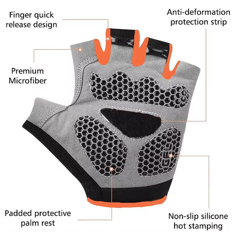 Breathable Anti-Slip Half Fing - Workout Glove Gym ulasan dan harga