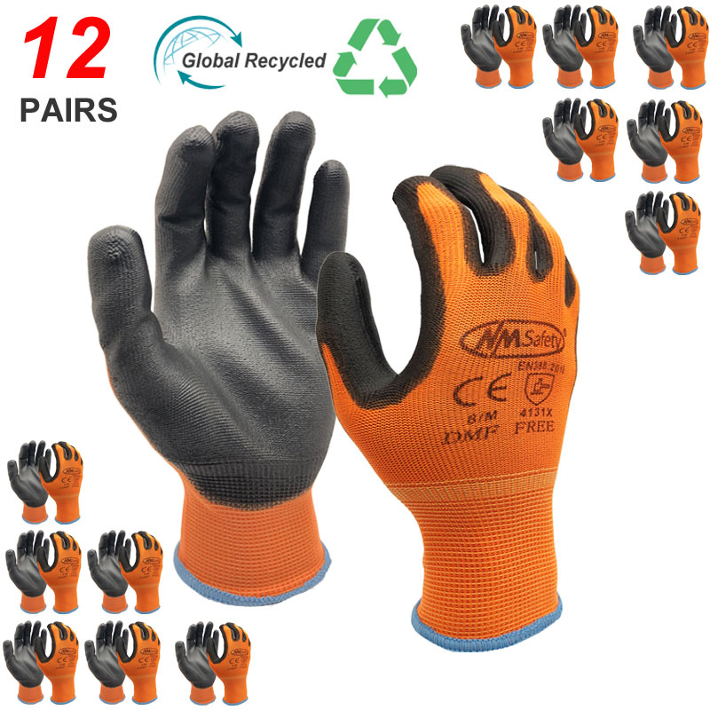 NMSafety 12 Pairs Work Gloves  - Nitrile Mechanic Glove ulasan dan harga