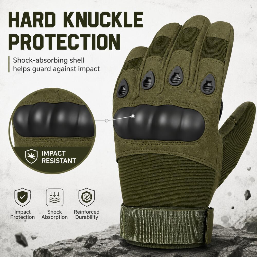 Full Finger Tactical Gloves wi - Motorcycle Glove Knuckle ulasan dan harga