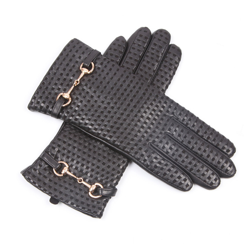 Autumn Winter Real Leather Glo - Wool Glove Lined ulasan dan harga