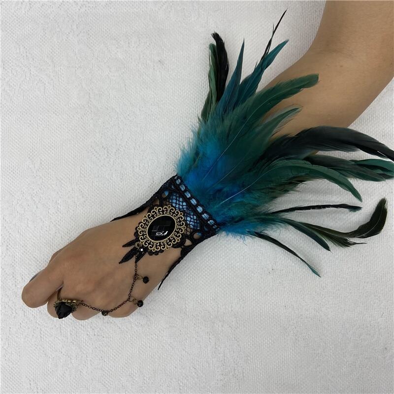 Halloween Feather Lace Gloves  - Motorcycle Glove Knuckle ulasan dan harga