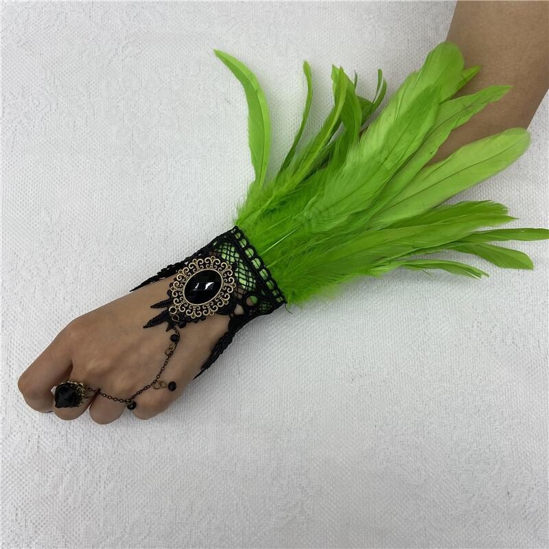 Halloween Feather Lace Gloves  - Motorcycle Glove Knuckle ulasan dan harga