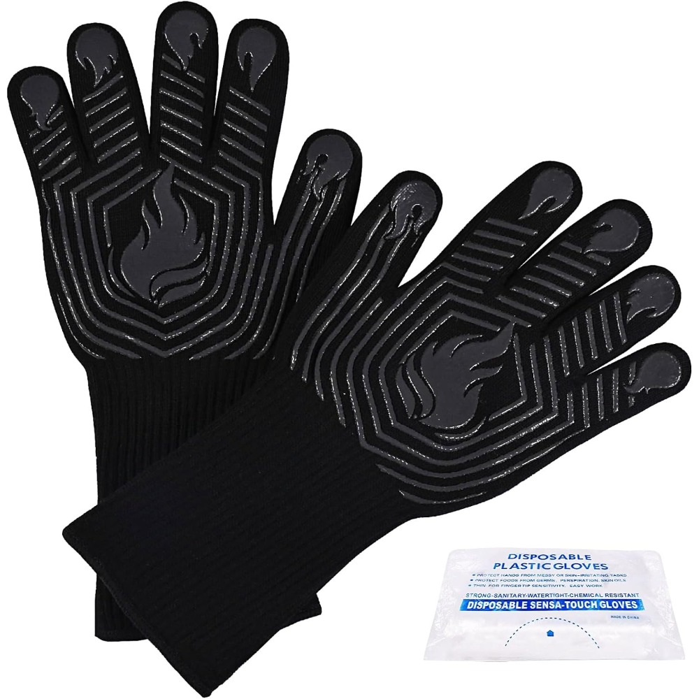 BBQ Gloves, 1472°F Heat Resist - Oven Mitt Silicone ulasan dan harga